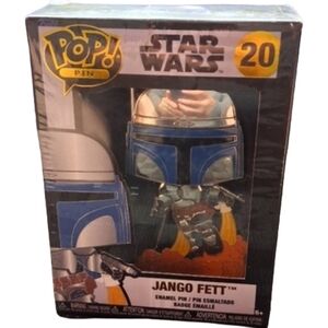 Funko POP Pin Star Wars Jango Fett #20 Enamel Pin w Stand NWT Collectible
